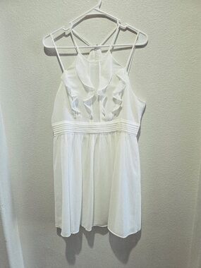 BCBGeneration White Ruffled Halter Camisole size 12